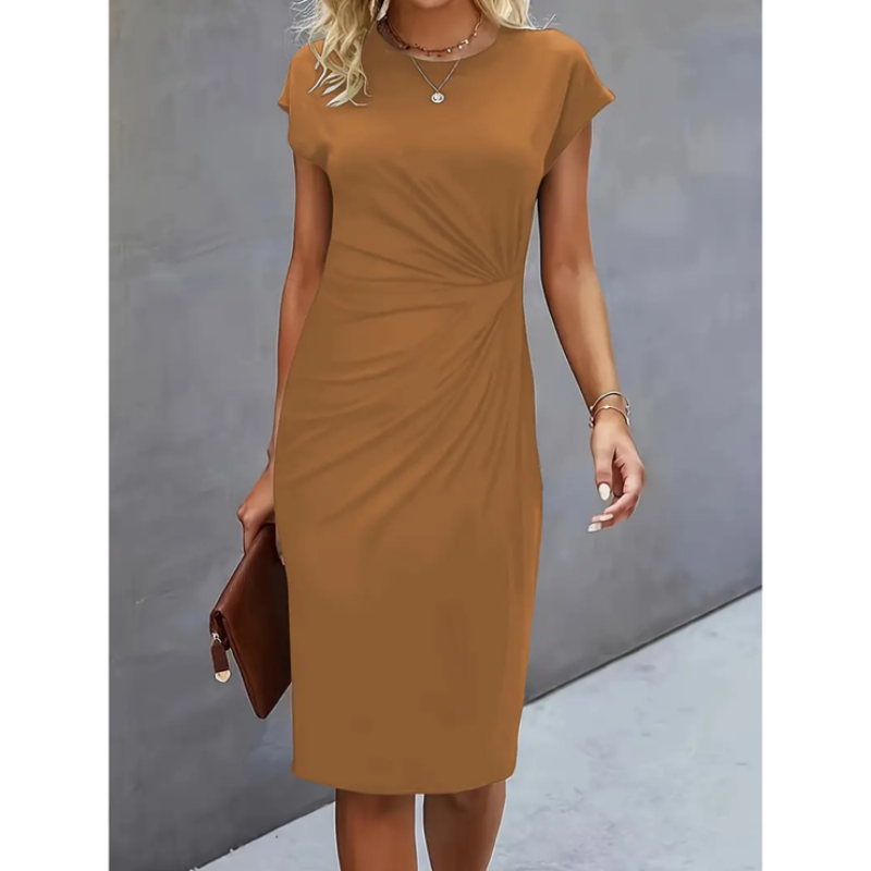 MASN | Short-Sleeved Formal Dress