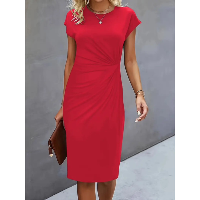 MASN | Short-Sleeved Formal Dress