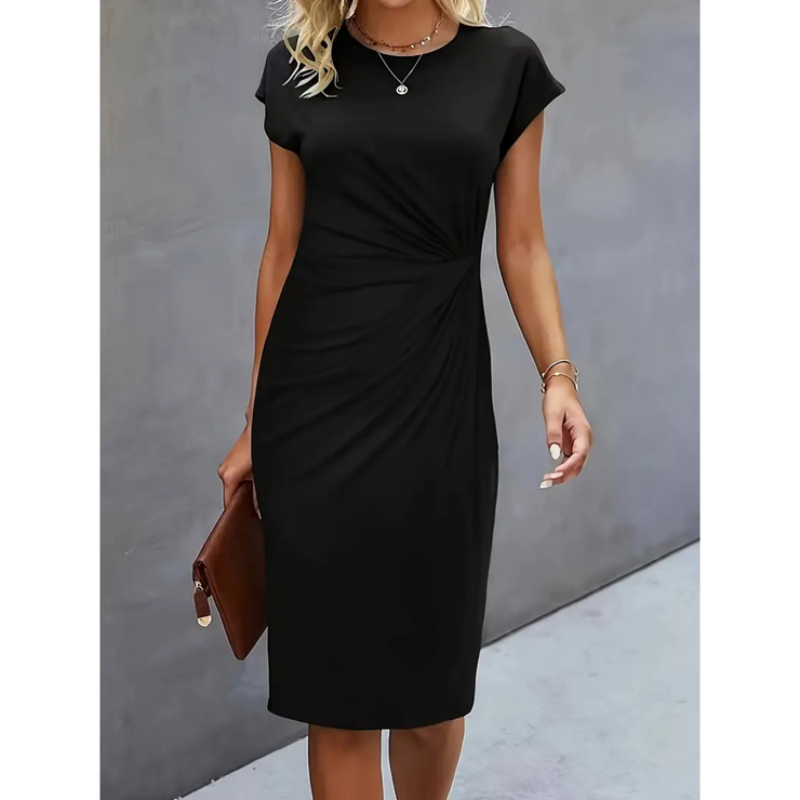 MASN | Short-Sleeved Formal Dress