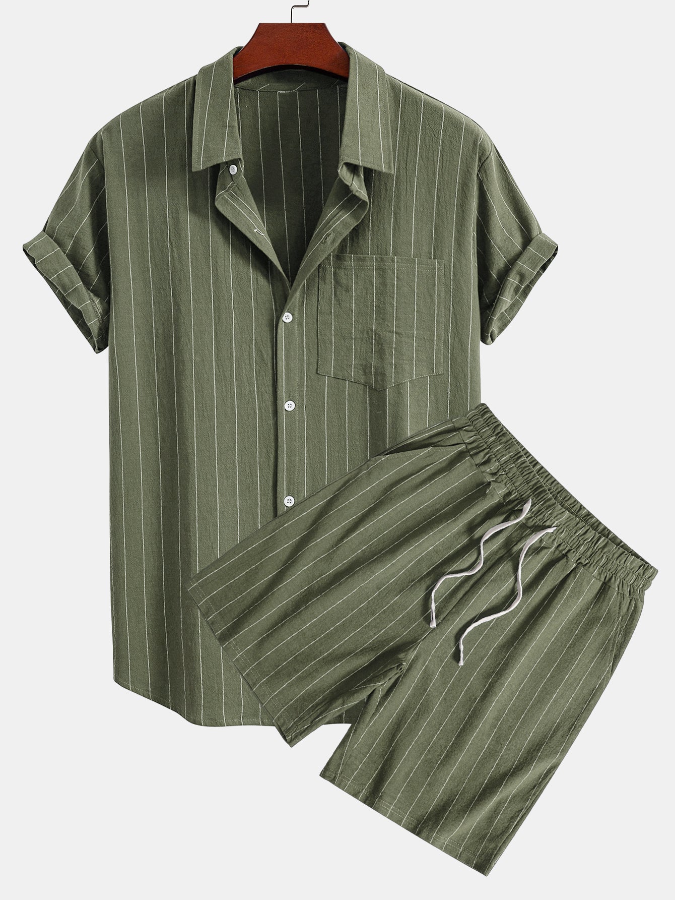 MASN | Porto Striped Linen Set