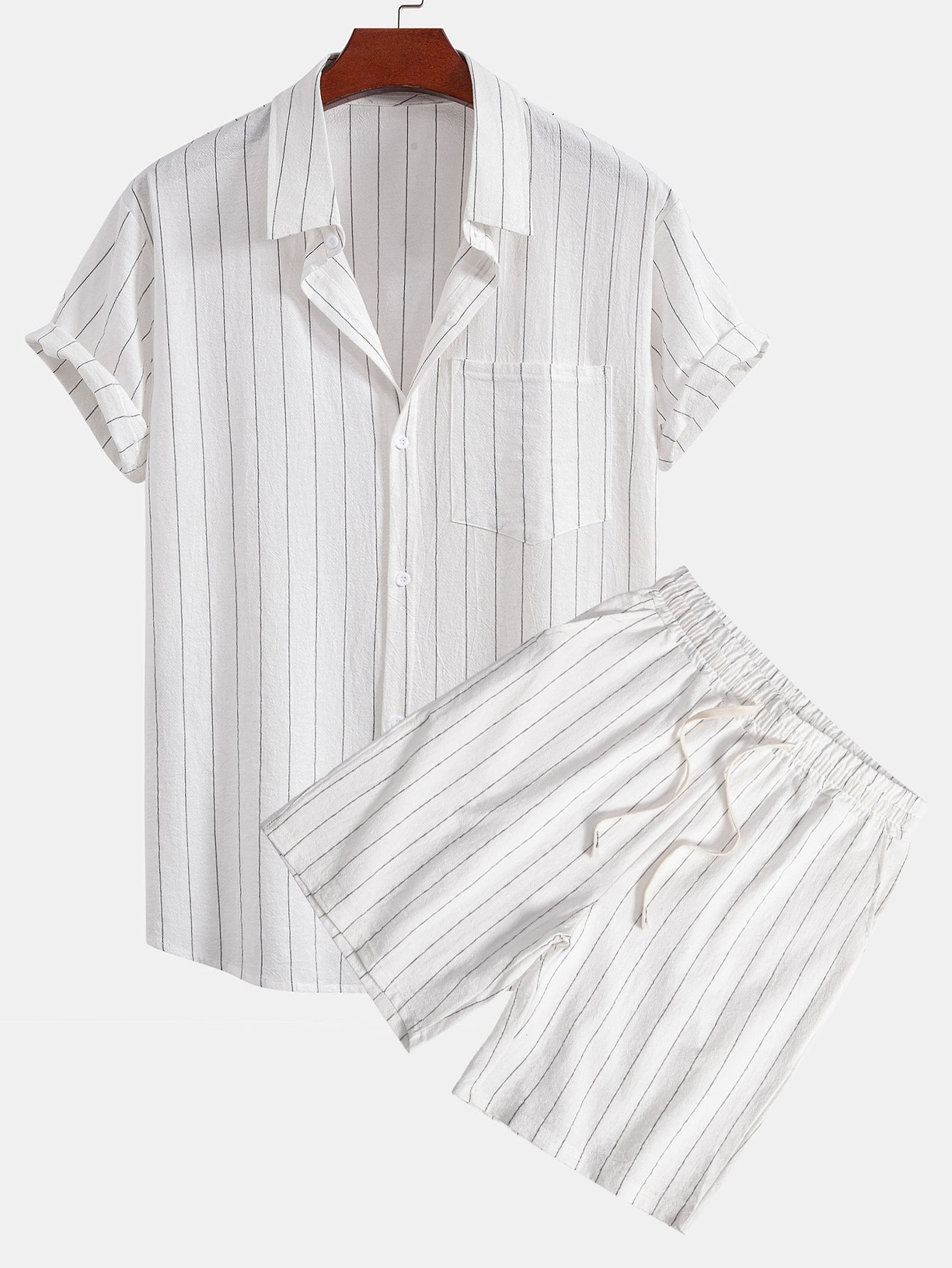 MASN | Porto Striped Linen Set