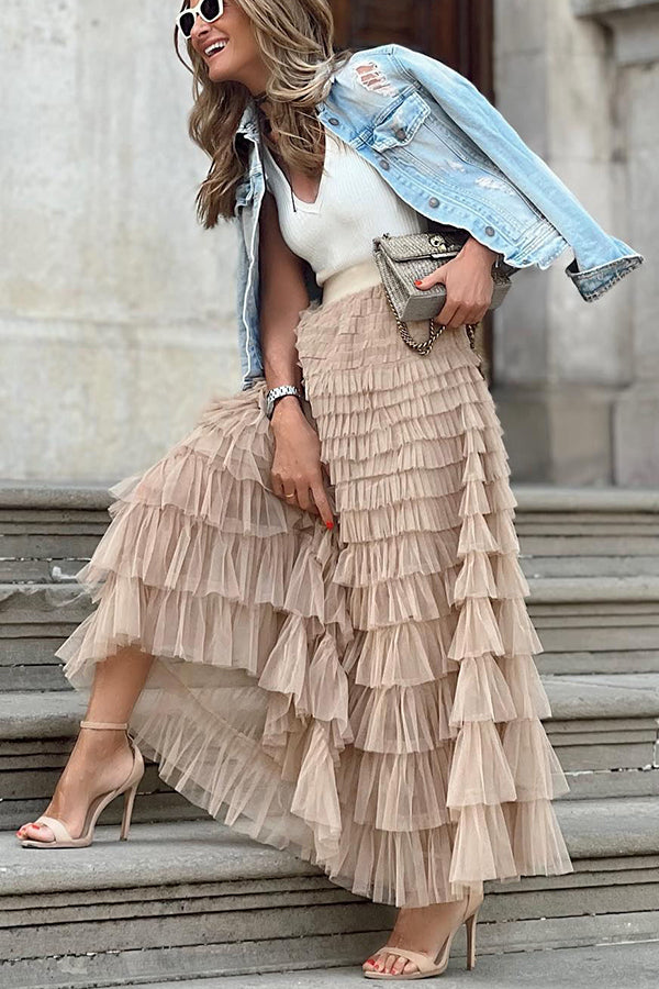 MASN | Tulle Maxi Skirt