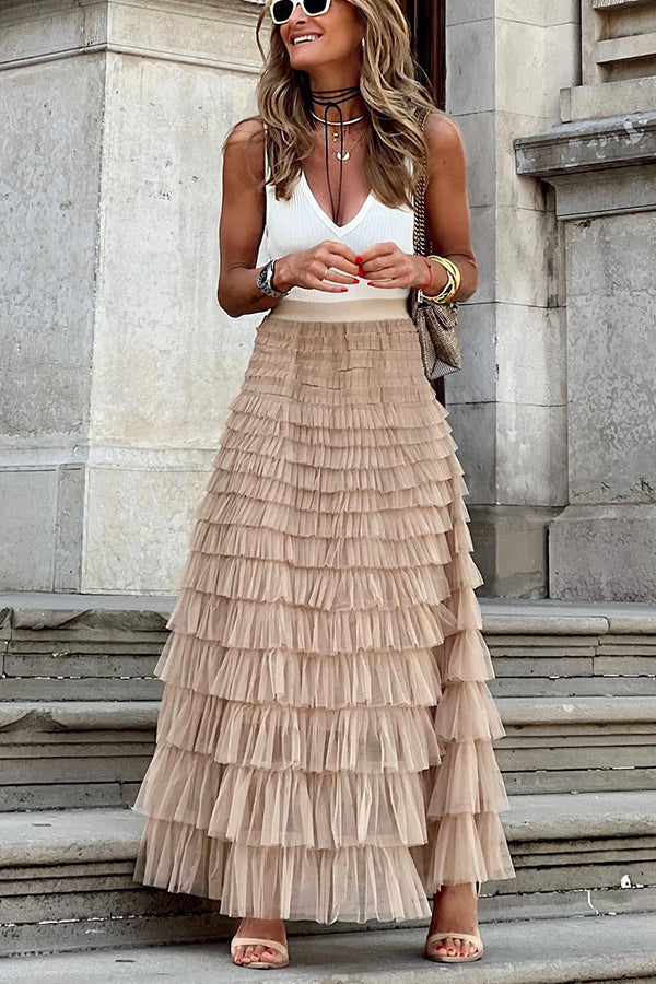 MASN | Tulle Maxi Skirt