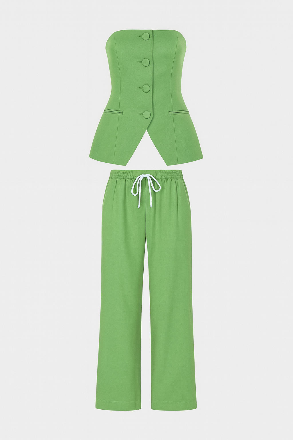 MASN | Strapless Suit Set