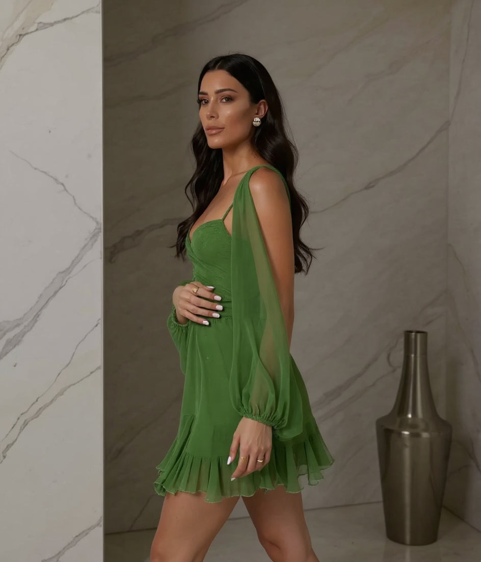 MASN | Elegant Mini Dress With Sleeves