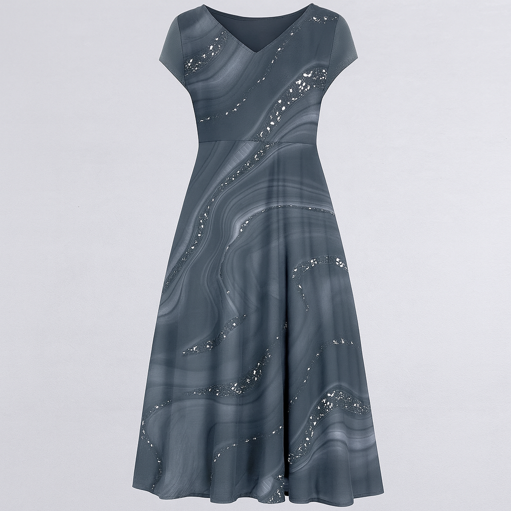 MASN | V-neck Midi Dress