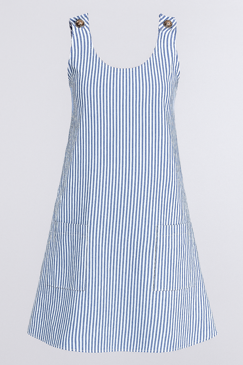MASN | Striped Sleeveless A-Line Mini Dress