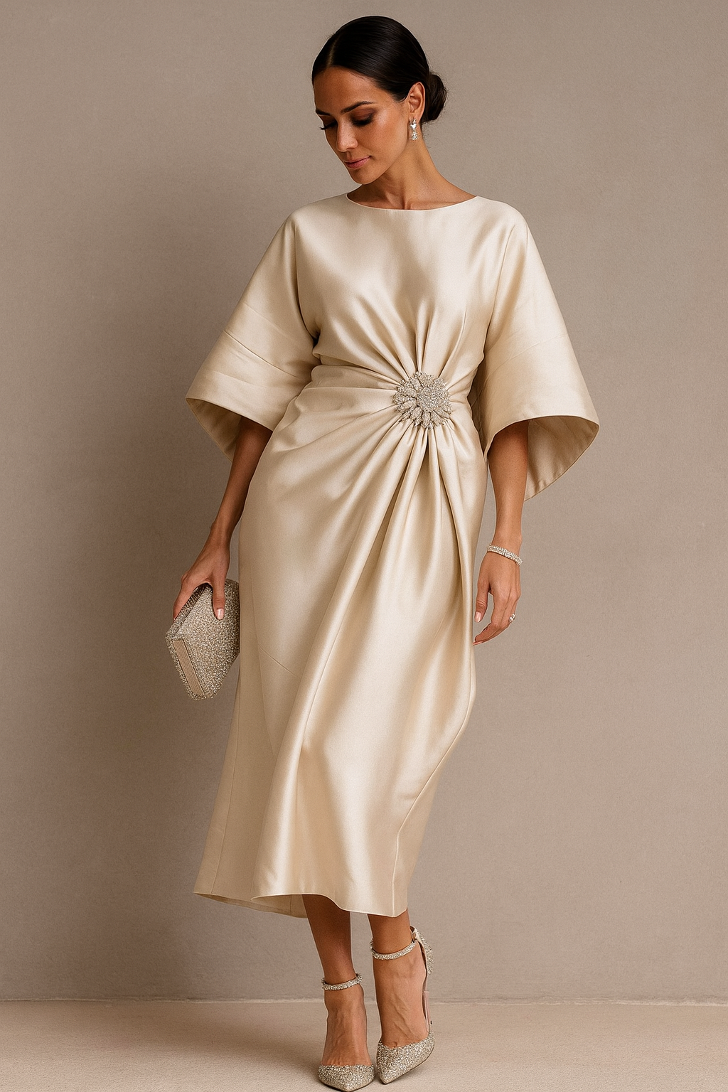MASN | Satin Elegant Dress