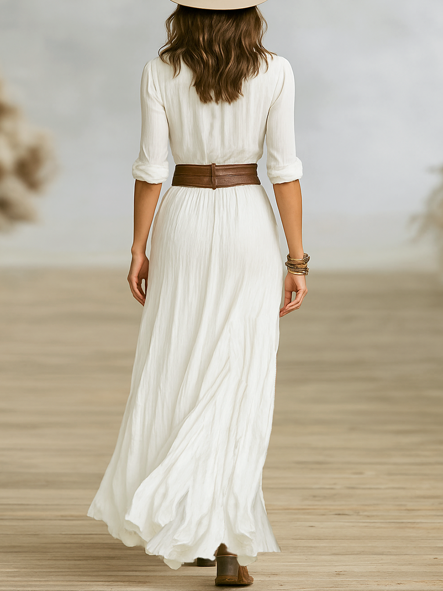 MASN | Chic Maxi Dress Including Belt