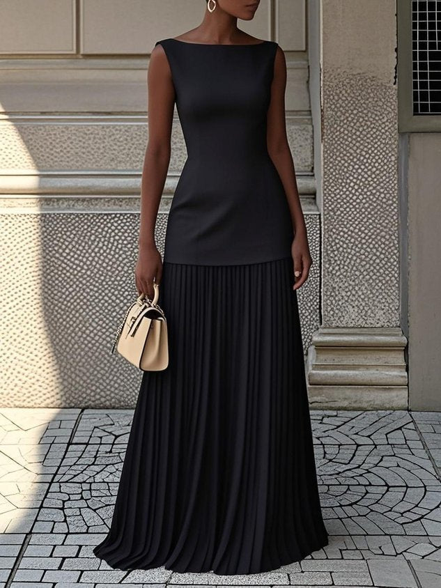 MASN | Pleated Maxi Dress