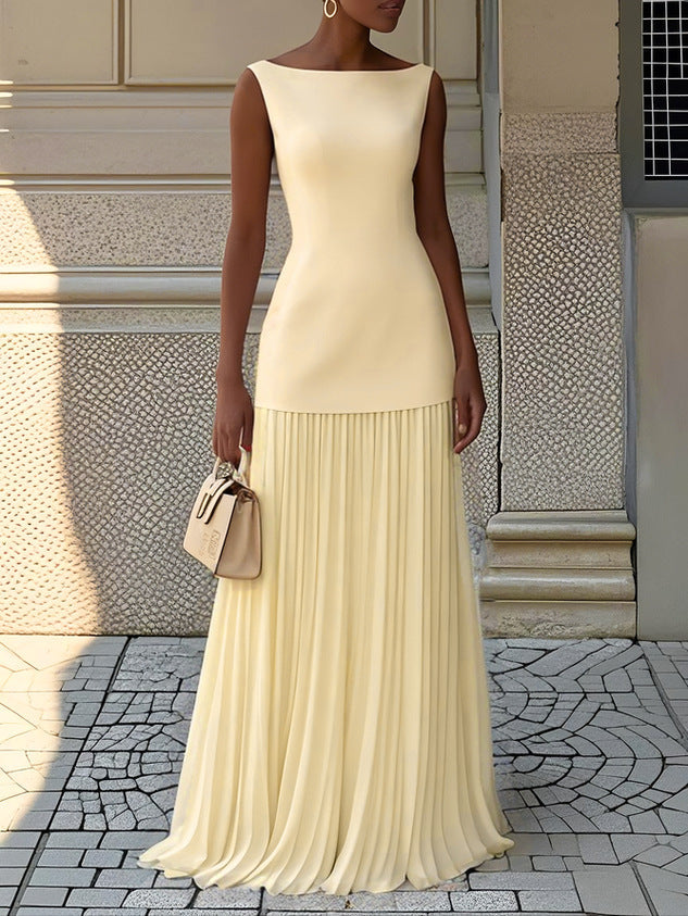 MASN | Pleated Maxi Dress