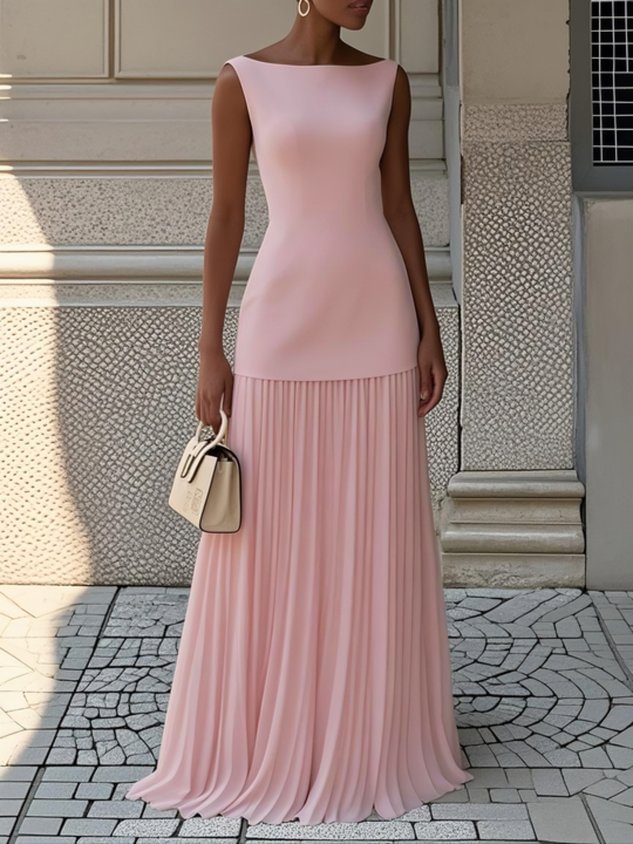 MASN | Pleated Maxi Dress
