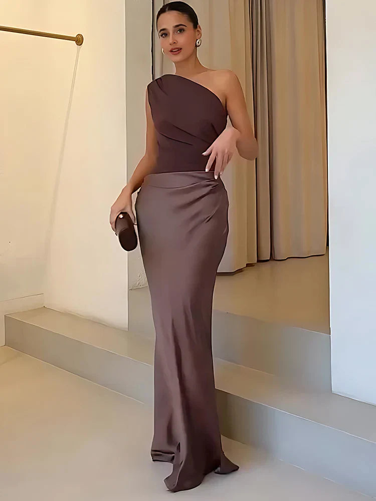 MASN | One-Shoulder Maxi Dress