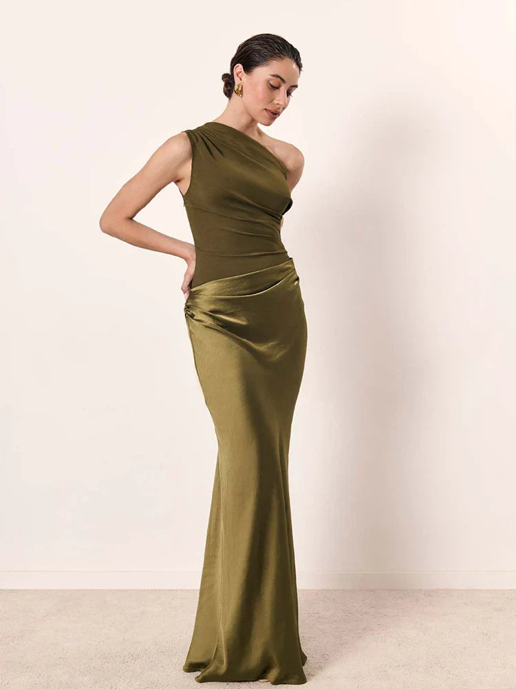 MASN | One-Shoulder Maxi Dress