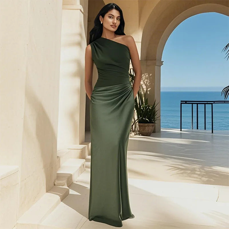 MASN | One-Shoulder Maxi Dress