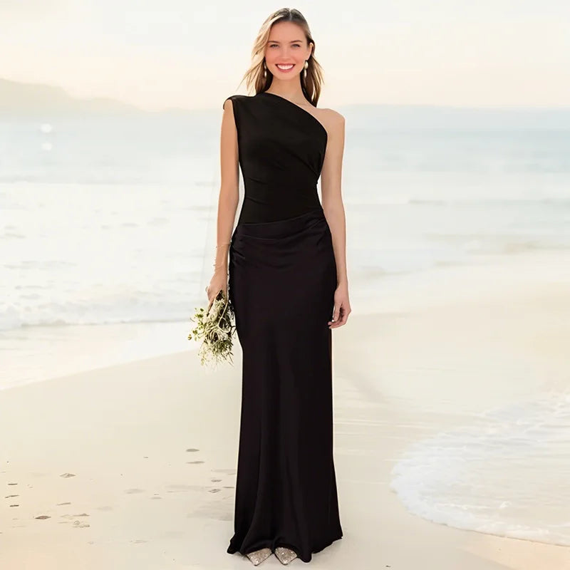 MASN | One-Shoulder Maxi Dress