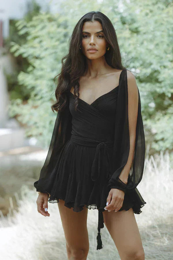 MASN | Elegant Mini Dress With Sleeves