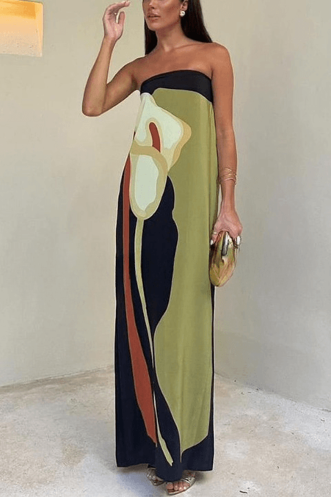 MASN | Long Printed Dress