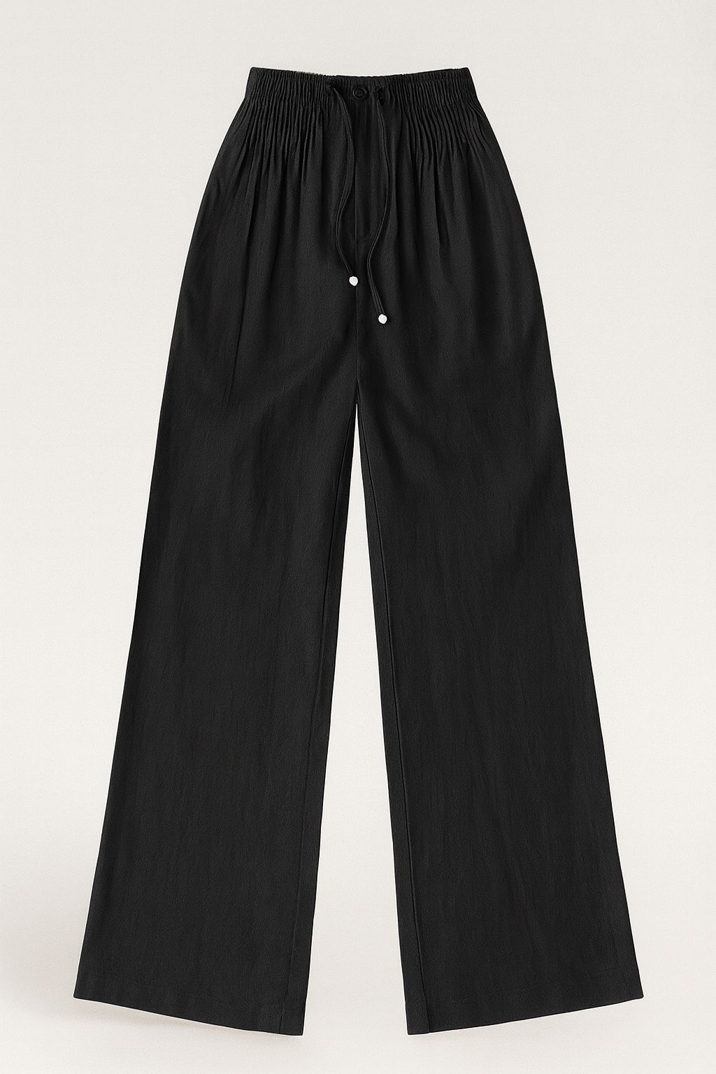MASN | Wide-Leg Pants in Cotton and Linen Blend